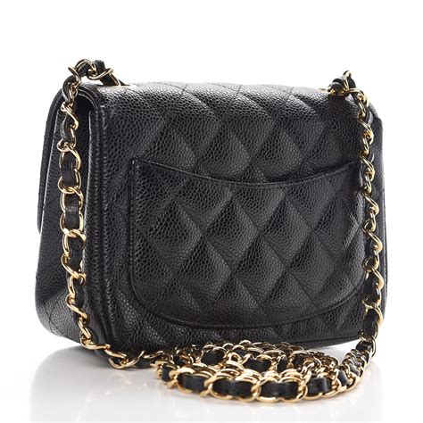 Chanel Square Flap Quilted Diamond Caviar Mini .